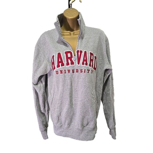 Champion Eco Fleece Harvard Gray Small Sweatshirt College Licensed Pockets Ivy - Picture 1 of 7